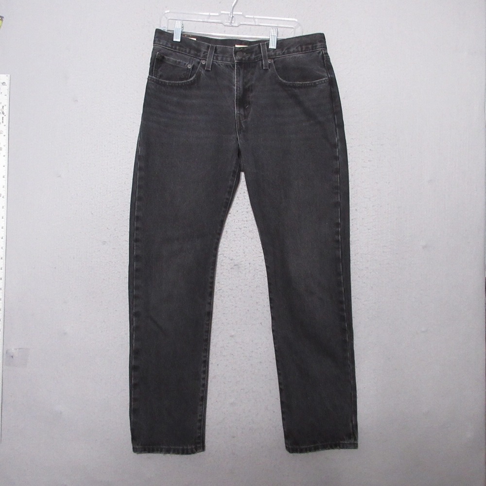 Levis Middy Straight Jeans Women 30 Premium Faded Black Cotton Capsule 90s